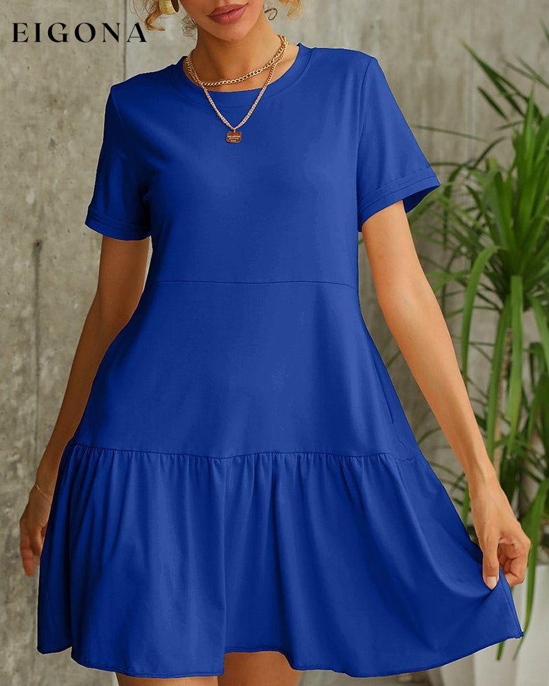 Solid color short sleeve t-shirt dress 23BF Casual Dresses Clothes Dresses Spring Summer