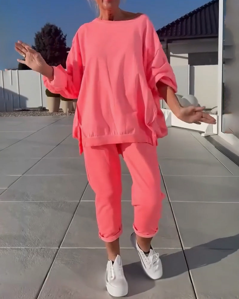 Camicetta casual semplice in tinta unita