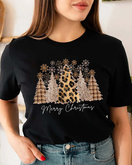 Fun Christmas tree casual T-shirt 2024 f/w christmas spring summer t-shirts