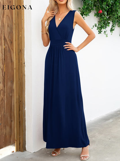 Surplice Neck Sleeveless Maxi Dress clothes dress dresses long dress maxi dress Putica Ship From Overseas Shipping Delay 09/29/2023 - 10/04/2023