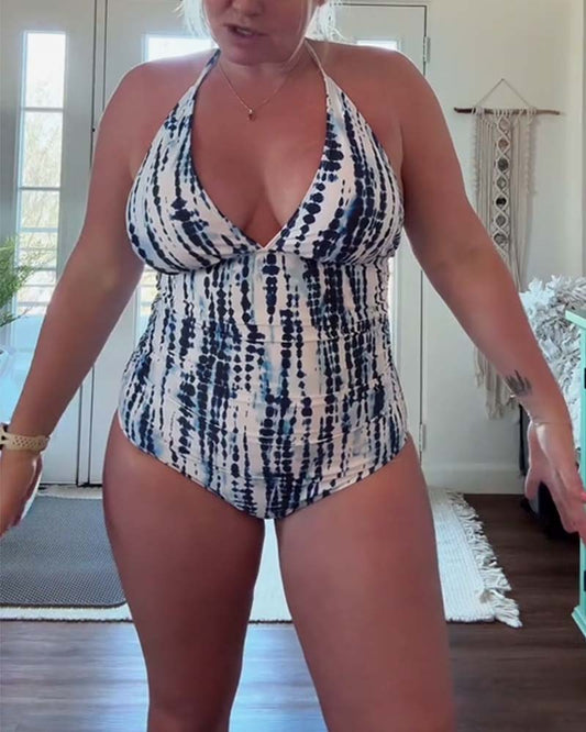 Sexy Tie-Dye One-Piece Swimsuit