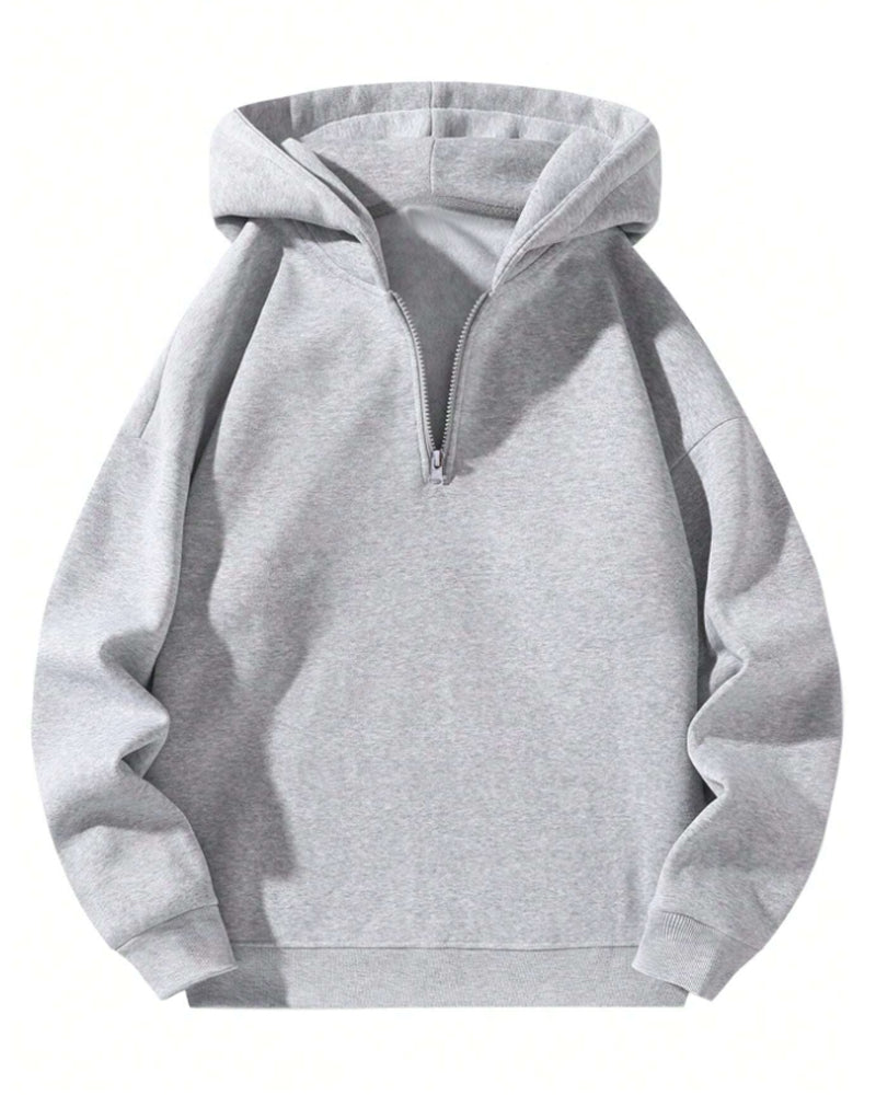 UNISEX-Solid color casual hooded sweatshirt 2024 f/w hoodies