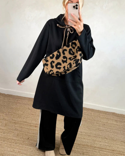 Oversized Hooded Dress with Pockets