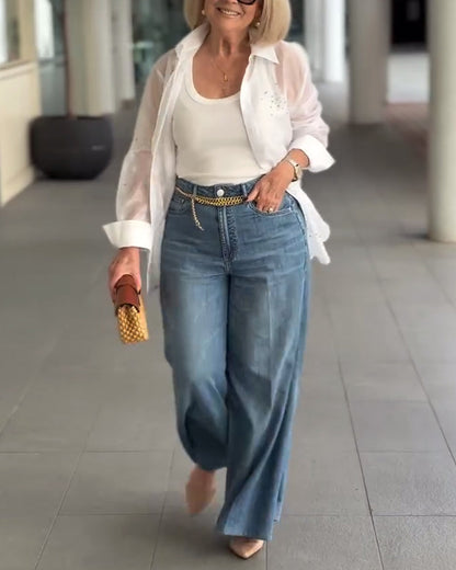 Einfarbiges, modisches Revershemd