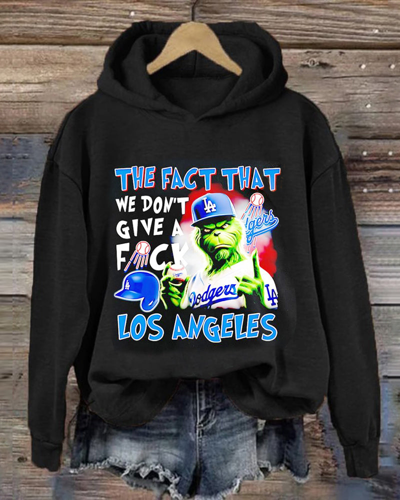 Grinch they hate us because they ain’t us Los Angeles Dodgers Hoodie 2024 f/w Grinch MLB hoodies