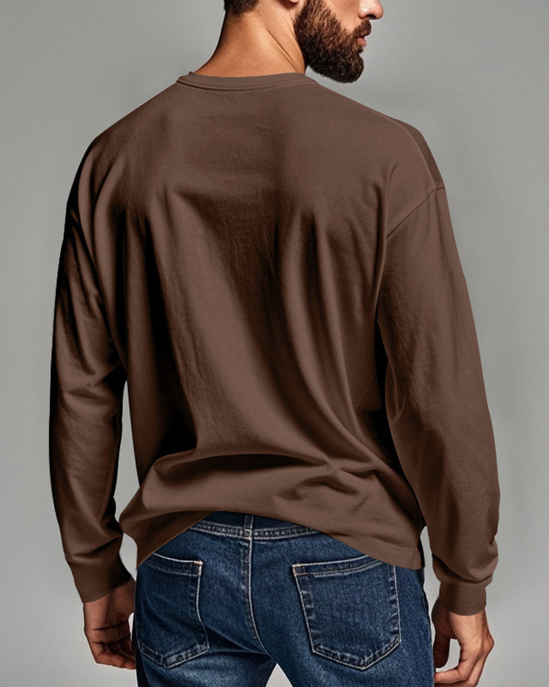 Breathable Pullover Long-Sleeved Men's Top