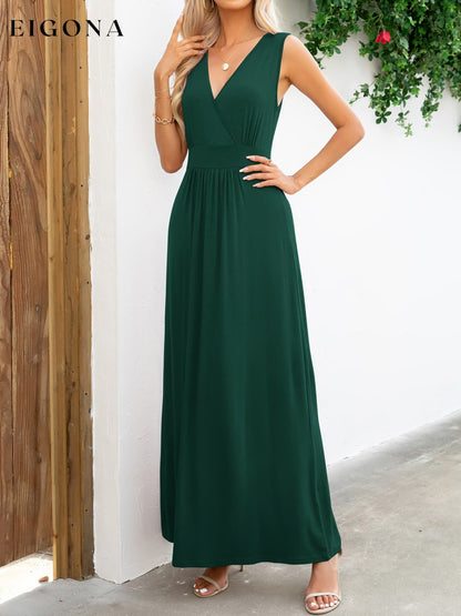 Surplice Neck Sleeveless Maxi Dress clothes dress dresses long dress maxi dress Putica Ship From Overseas Shipping Delay 09/29/2023 - 10/04/2023