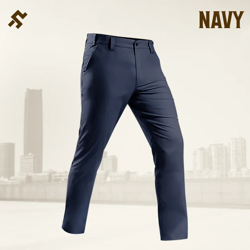 GlideActive – Active Khaki-Hose für Herren mit dehnbarem Bund