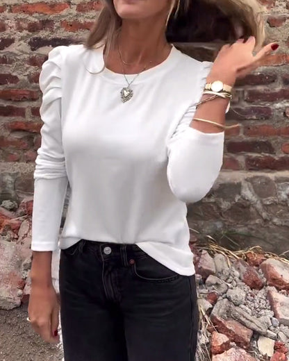 Stylisches Freizeittop mit Rundhalsausschnitt