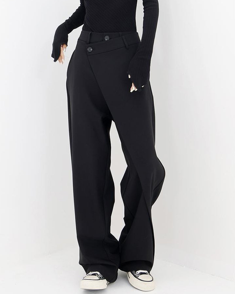 Irregular patchwork solid color trousers 2023 f/w 23BF pants