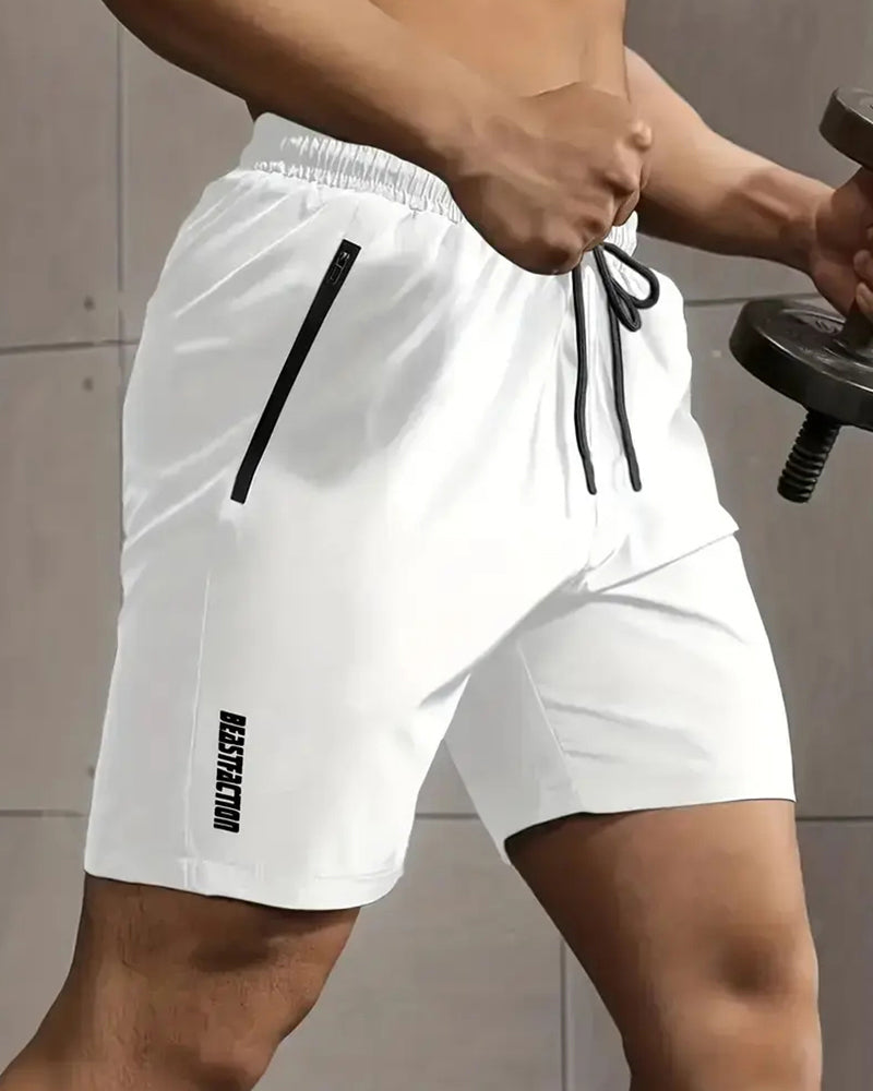 Men's Quick Dry Zipper Pocket Athletic Shorts