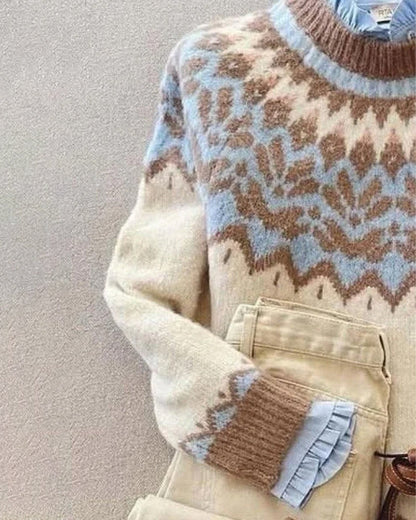 Fair Isle-Pullover zur Reduzierung der Hautalterung