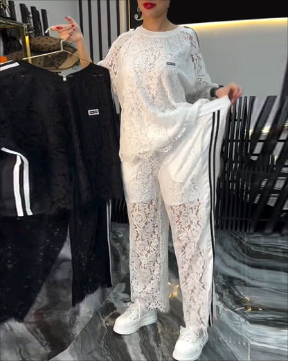 Modischer Spitzen-Spliced-Anzug