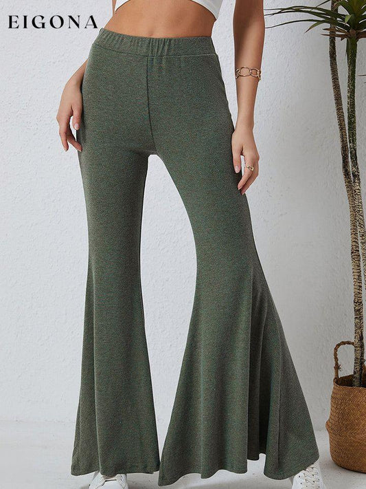 Long Flare Pants Green clothes Ship From Overseas SYNZ trend