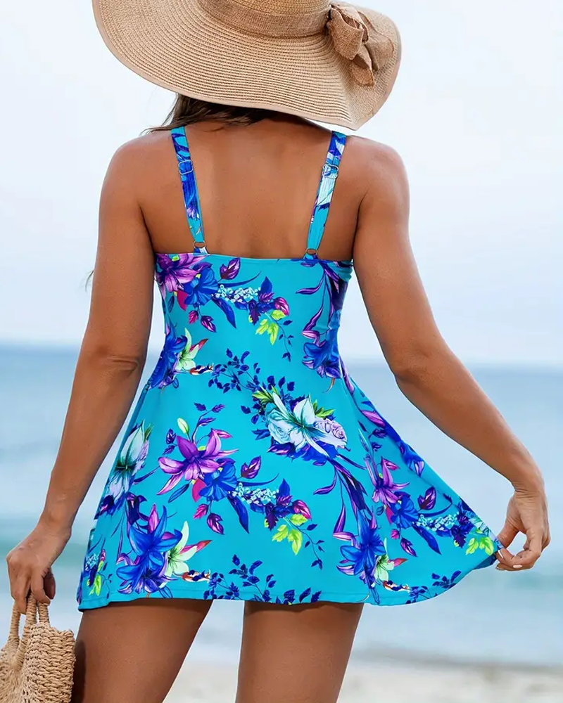 Fresh floral print tankini summer tankinis