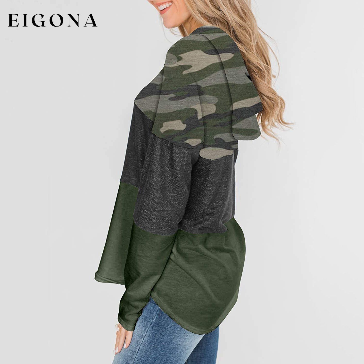 Women Long Sleeve Striped Color Block Casual Hoodies __stock:500 clothes refund_fee:1200 tops