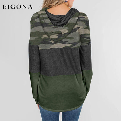 Women Long Sleeve Striped Color Block Casual Hoodies __stock:500 clothes refund_fee:1200 tops