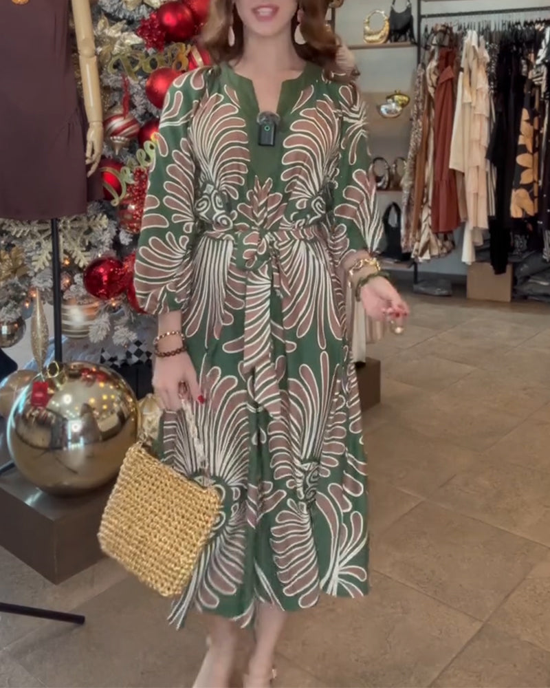 Bohemian Style V-Neck Resort Dress