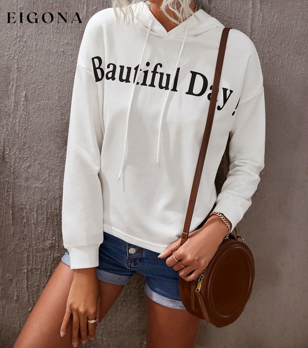 BEAUTIFUL DAY Graphic Drawstring Hoodie clothes Ship From Overseas Sweater sweaters SYNZ trend