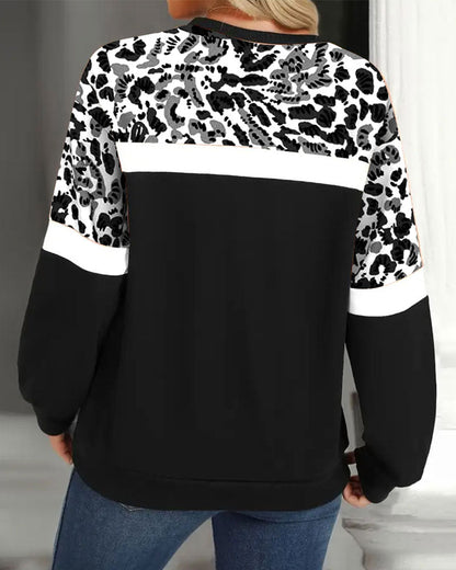 Crew Neck Casual Printed Sweatshirt