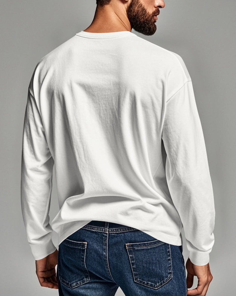Breathable Pullover Long-Sleeved Men's Top