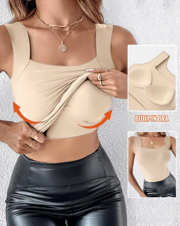 🔥Tuta modellante con scollo a U e reggiseno incorporato