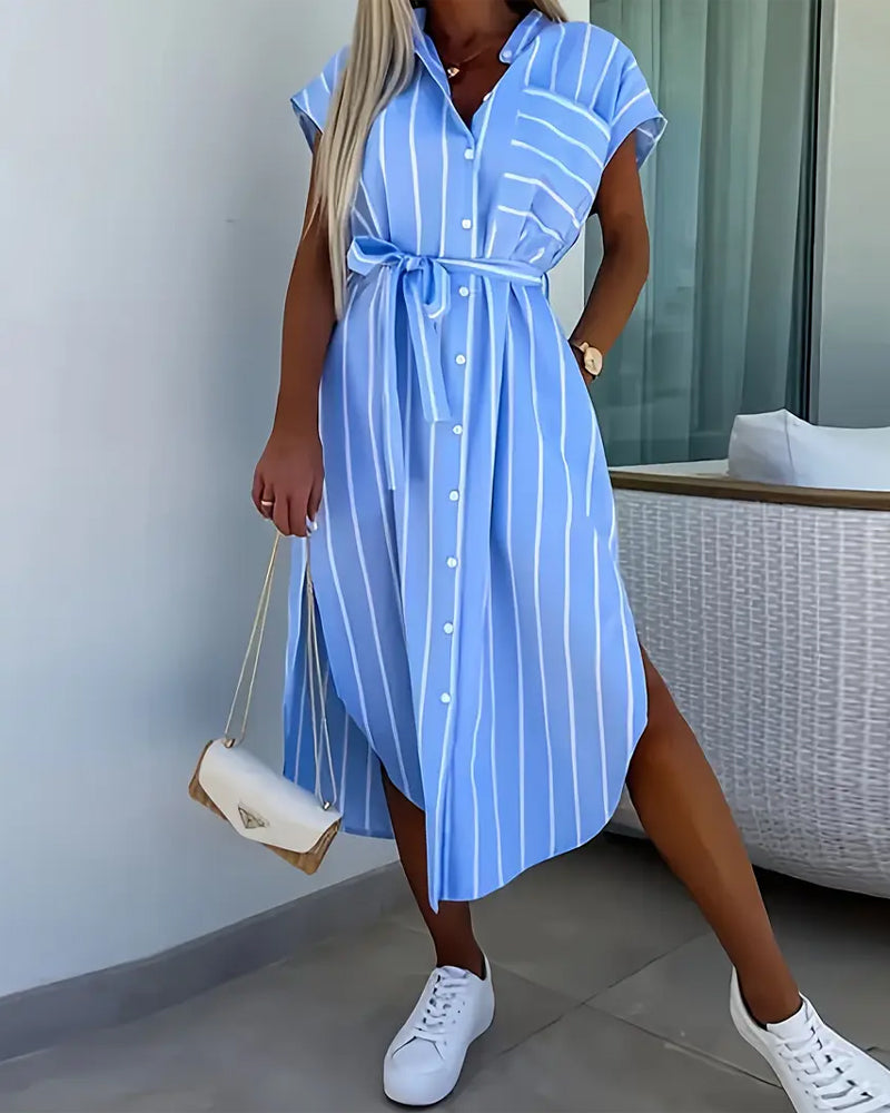 Gestreiftes Fashion Street Dress