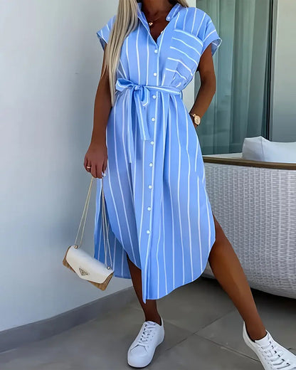 Gestreiftes Fashion Street Dress