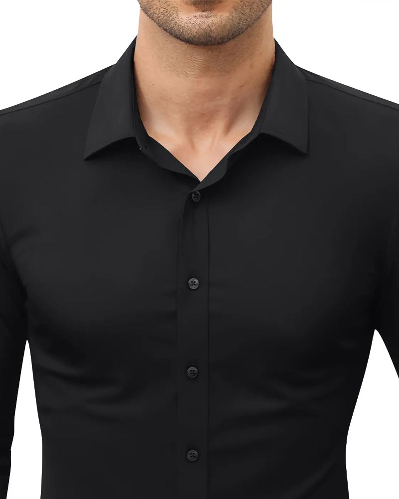 Men's Slim Fit Long Sleeve Dress Shirt