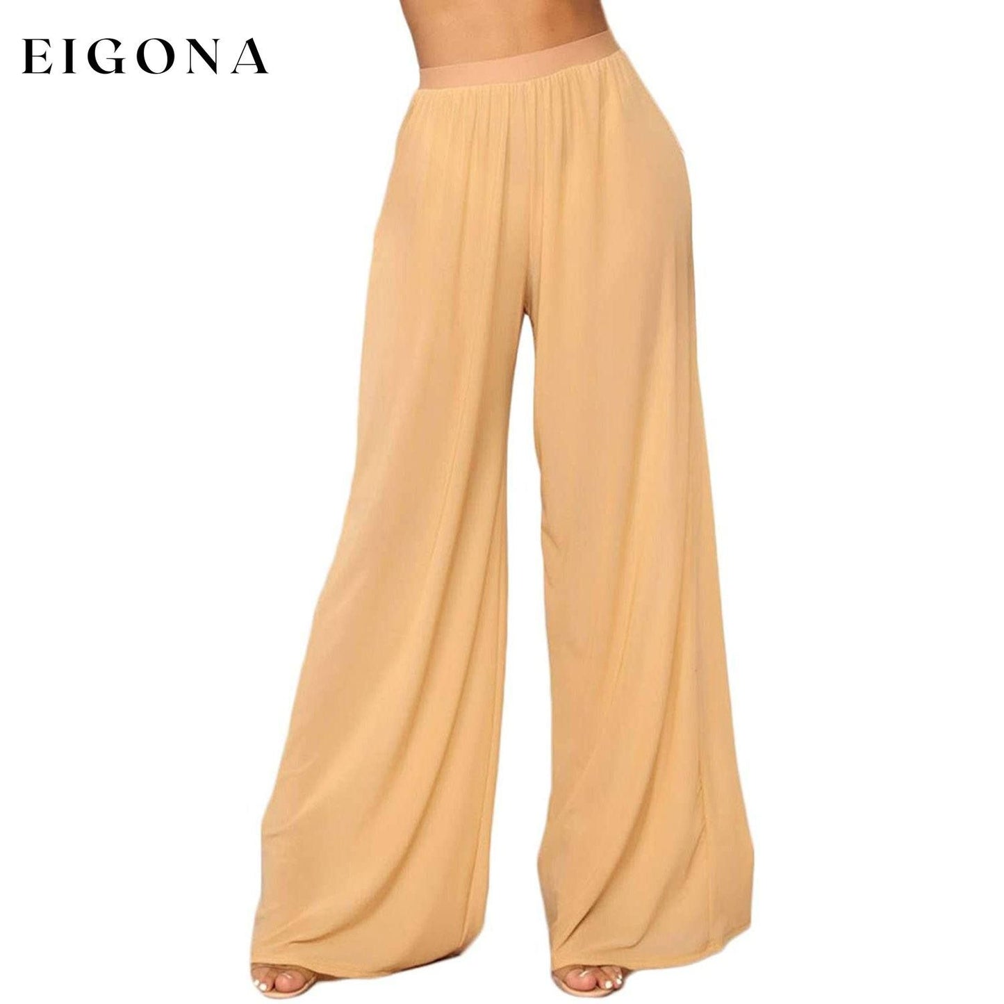 Awoscut Women See Through Sheer Mesh Pants Apricot __stock:500 bottoms refund_fee:800