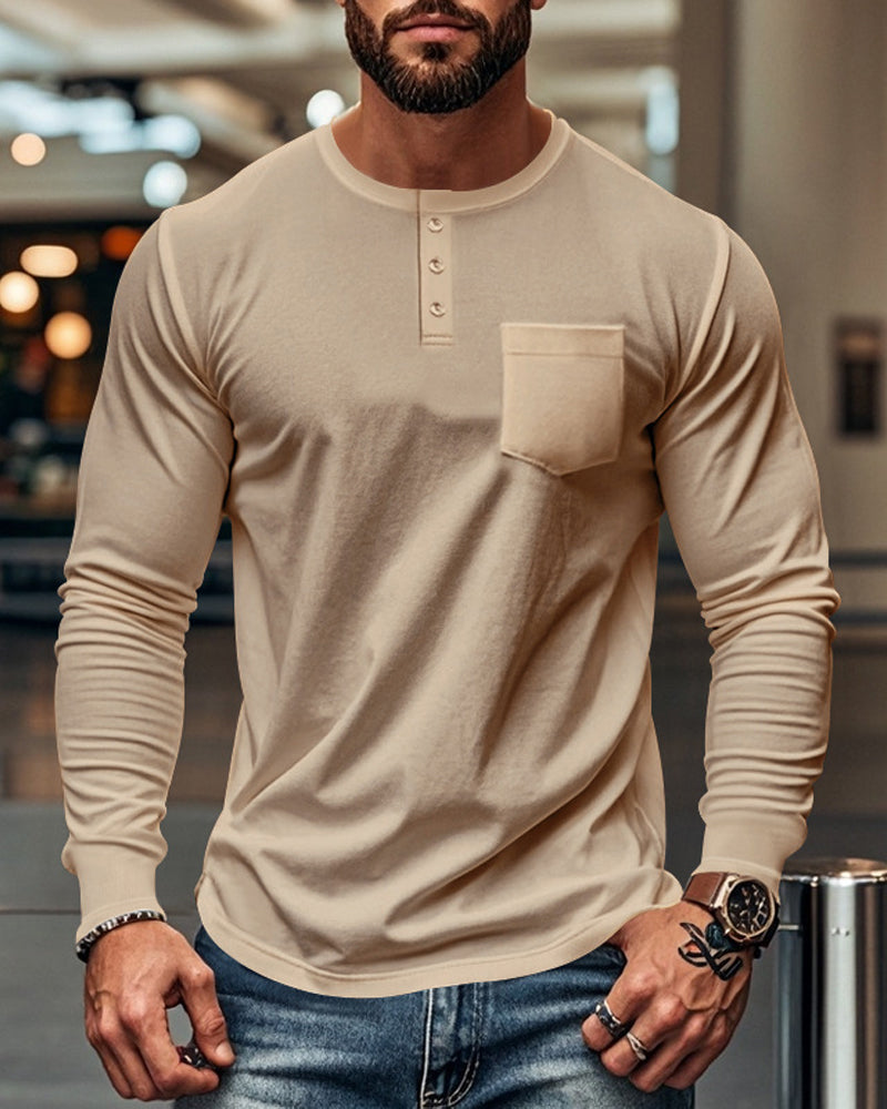 Breathable Pullover Long-Sleeved Men's Top