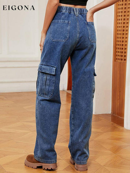 Pocketed Wide Leg Jeans clothes M.F Ship From Overseas Shipping Delay 09/29/2023 - 10/02/2023 trend