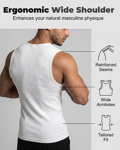 Solid Vertical-Stripe Tank Top