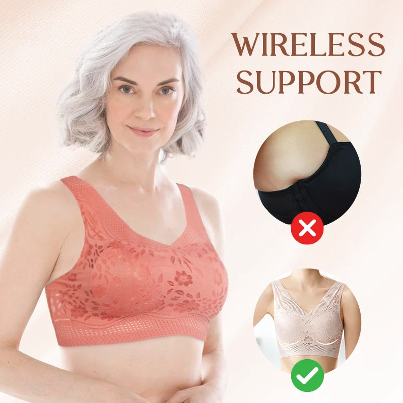 BreezyBloom - Reggiseno sottile traspirante con schiena sexy e bella