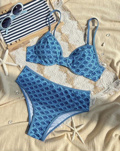 Sexy Bikini mit Straps-Triangel-Print