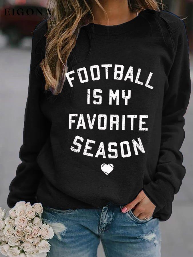 Women's Football Is My Favorite Season Sweatshirt ball print