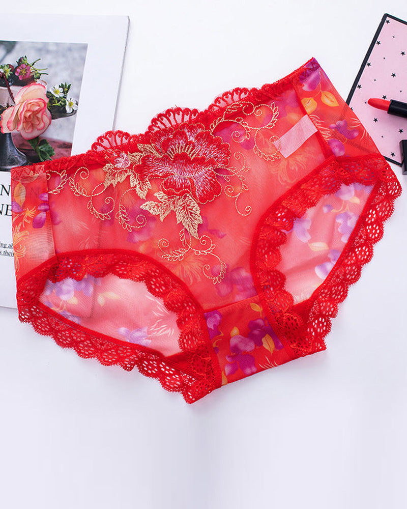 Antibacterial Panty With Lace Embroidery