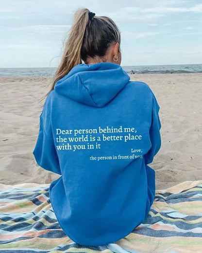 Dear Person Behind Me' Sweatshirt 2024 f/w hoodies spring