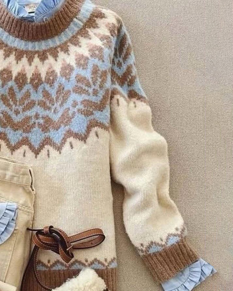 Fair Isle-Pullover zur Reduzierung der Hautalterung