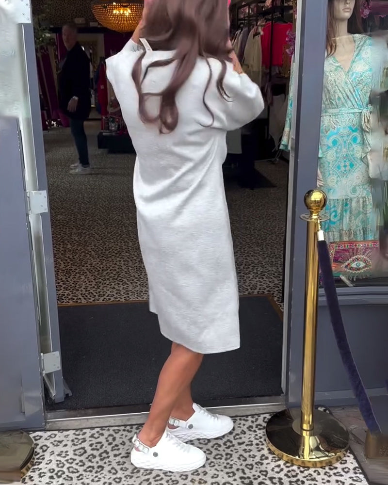 Abito casual con mezza manica intrecciata