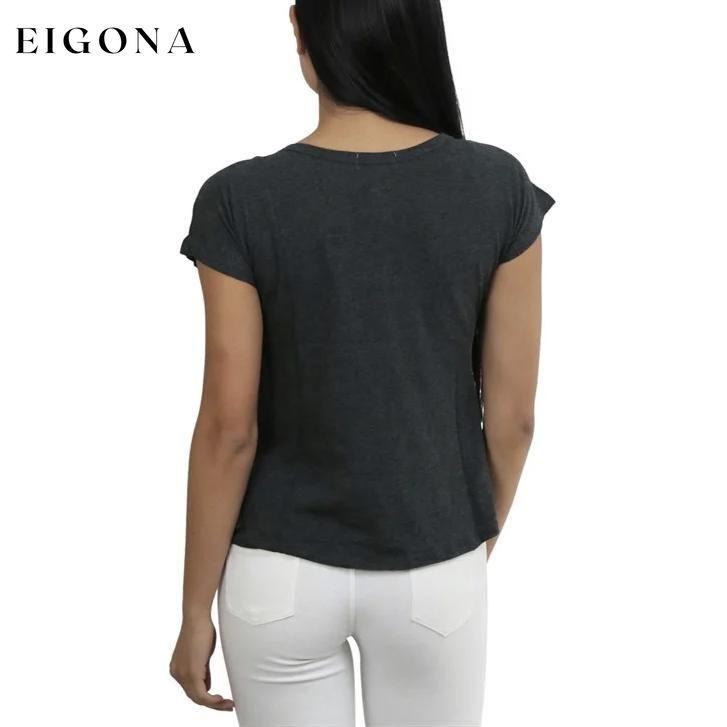 Basic Cotton Blend Cropped Tee Top __stock:150 clothes refund_fee:800 tops