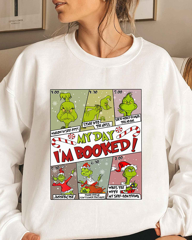 Christmas Grinch Timetable Sweatshirt 2024 f/w christmas grinch sweatshirts