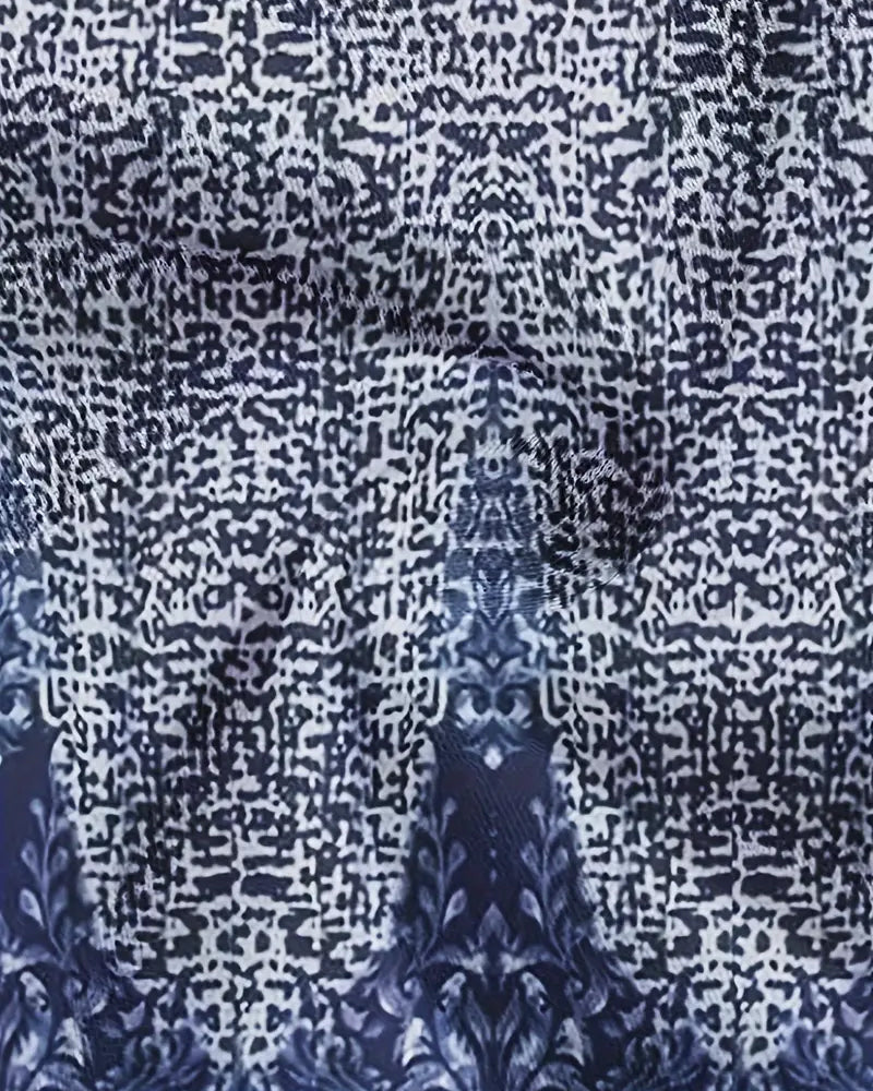 Abito a tubino stampato con spalle scoperte