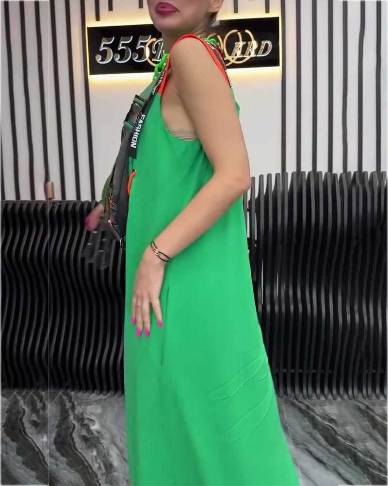 Ärmelloses Kleid mit personalisiertem Buchstabendruck