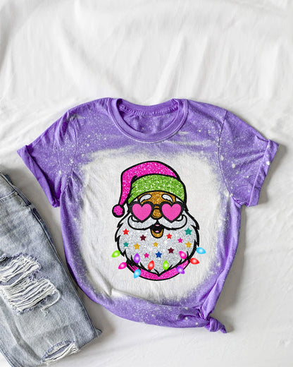 Round neck Santa Claus print T-shirt 2024 f/w christmas spring summer t-shirts