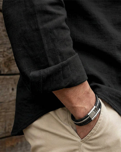 Men's Casual Shirt in Solid Color – Classic, Comfortable & Versatile to Combine 👔