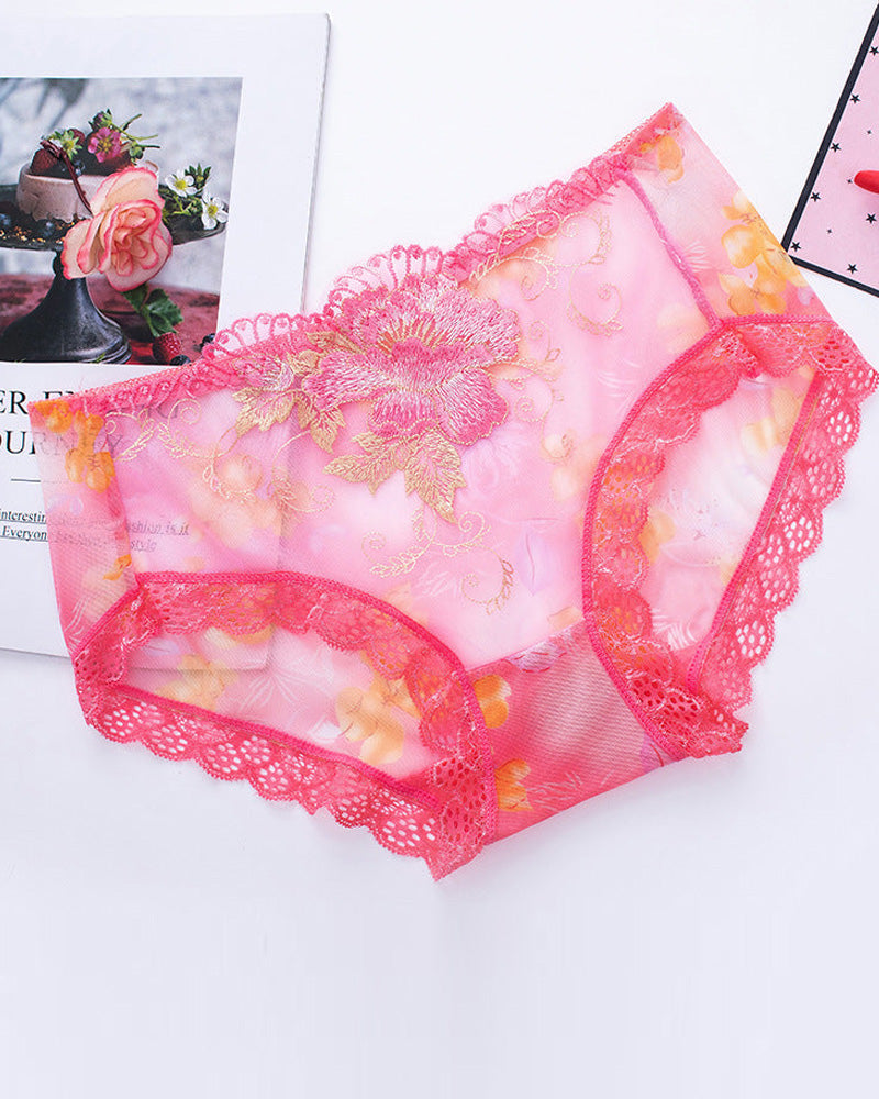 Antibacterial Panty With Lace Embroidery