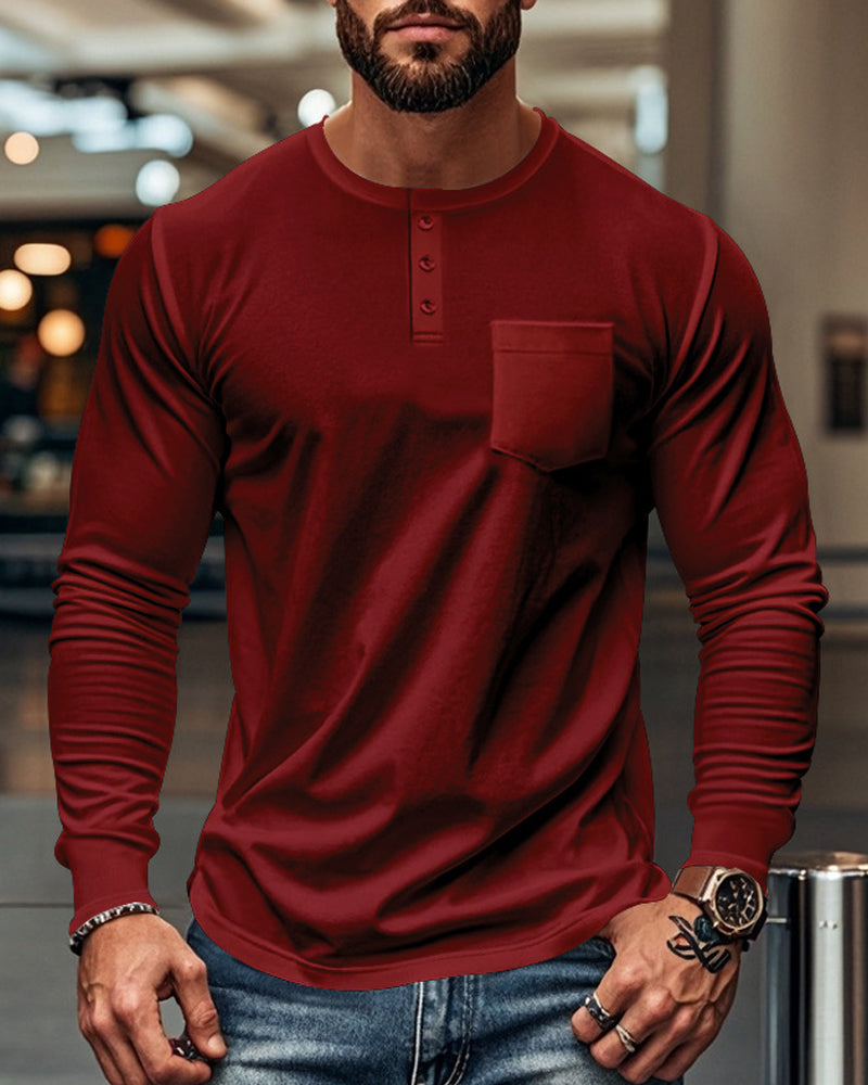 Breathable Pullover Long-Sleeved Men's Top