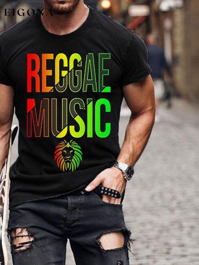 Reggae Music Personality Pattern Short Sleeve T-Shirt men