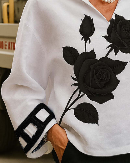 Elegant Printed Fashion Blouse